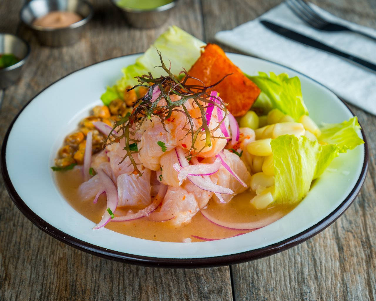 Un Plat Délicieux De Ceviche Frais Fond d'écran