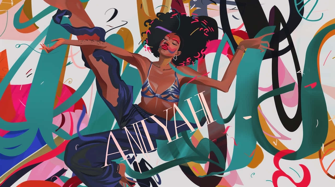 Aniyah Kunstnerisk Udfoldelse Wallpaper