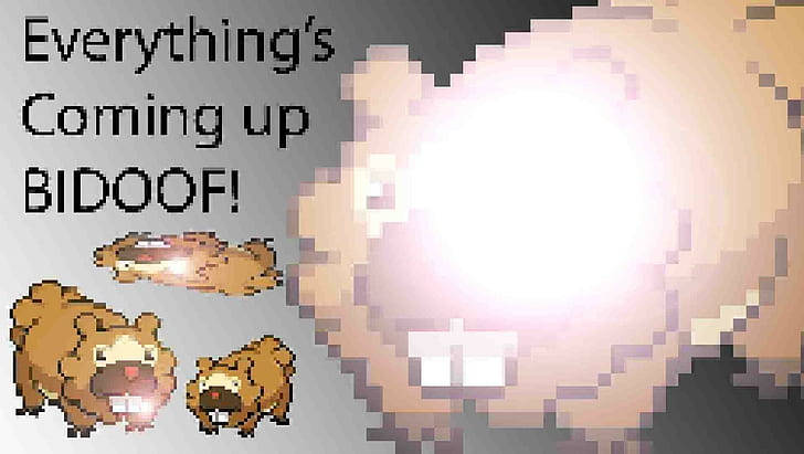 Bidoof Pixel Bakgrunnsbildet