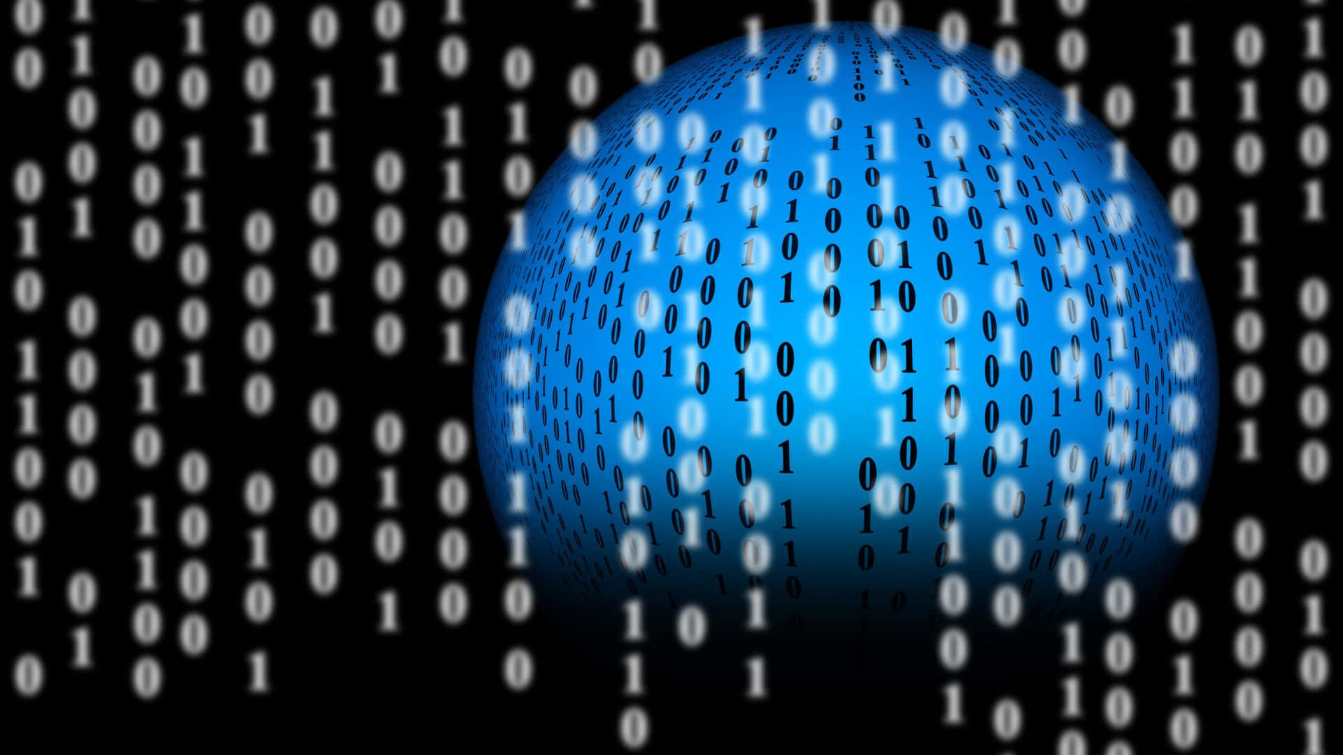 Digitale Gegevensbol Binaire Code Achtergrond Achtergrond