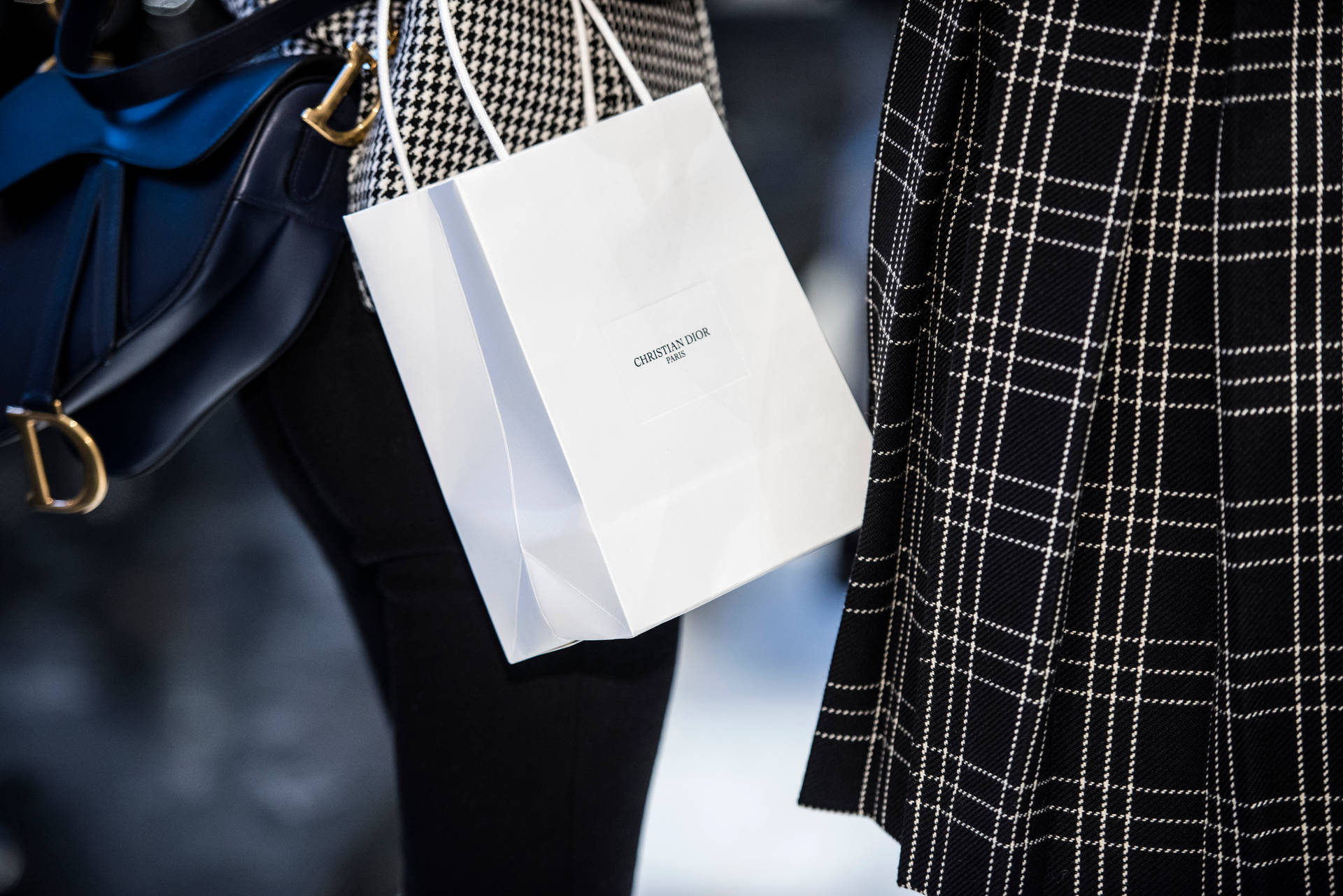 Confezione Dior E Borsa Da Sella Sfondo