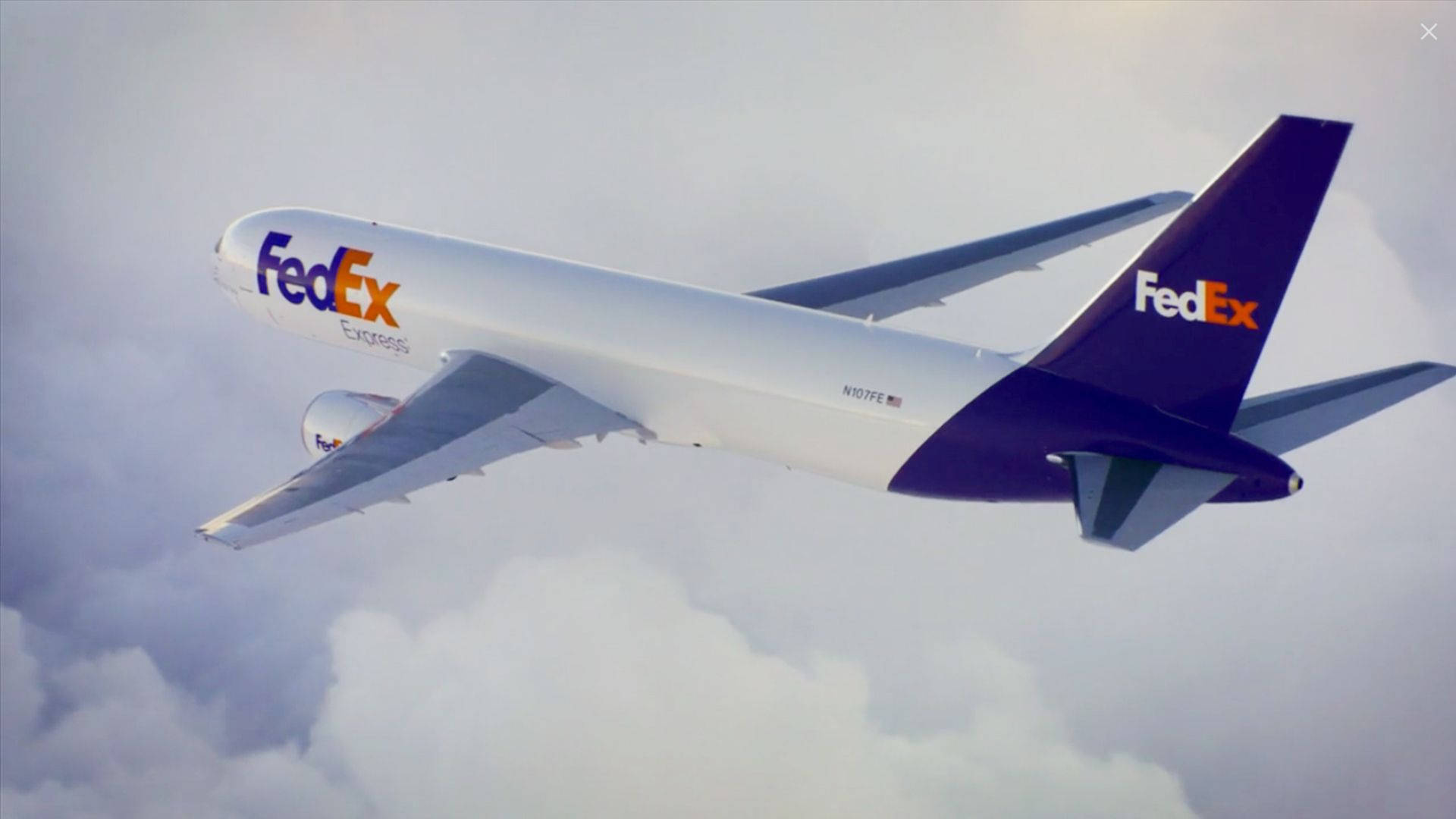 Vue Arrière De L'avion Fedex Express Fond d'écran