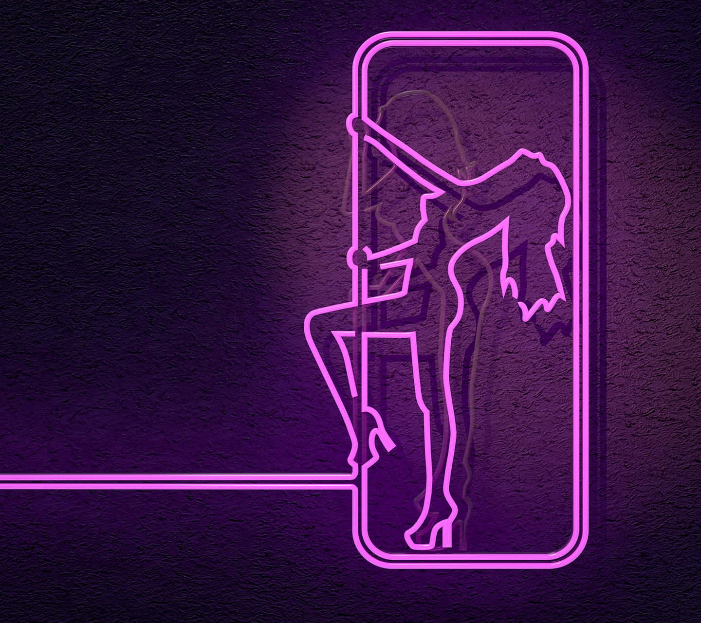 Lumières Fluorescentes Vibrantes Dans Des Formes Abstraites Fond d'écran