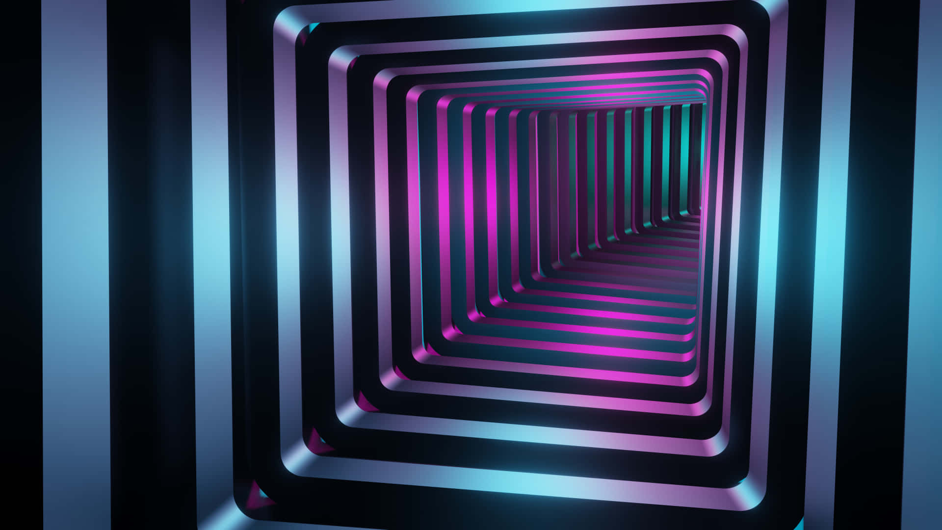 Futuristischer Neonlicht-tunnel Wallpaper