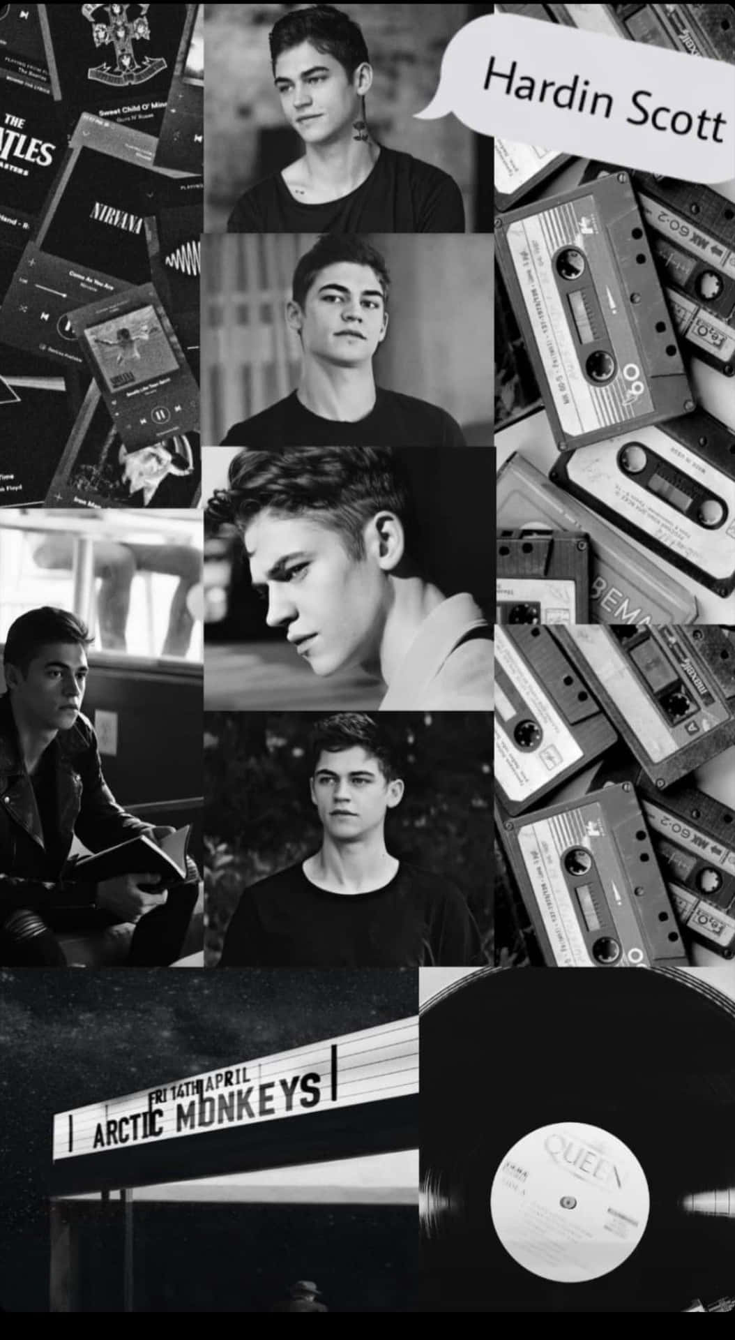 Hardin Scott Foto Candid Hitam Dan Putih Wallpaper