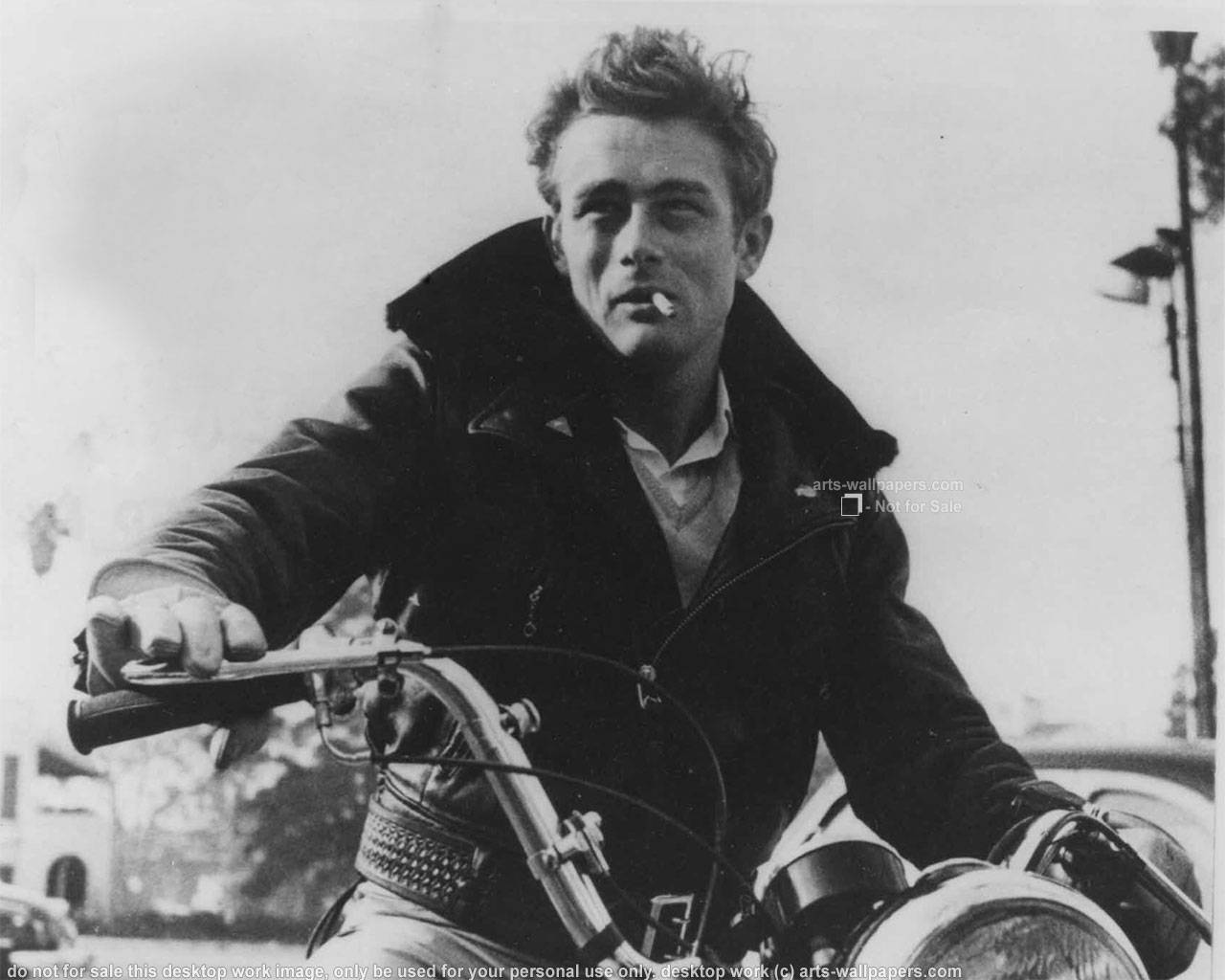 Wallpaper Do Motociclista James Dean: Papel de Parede