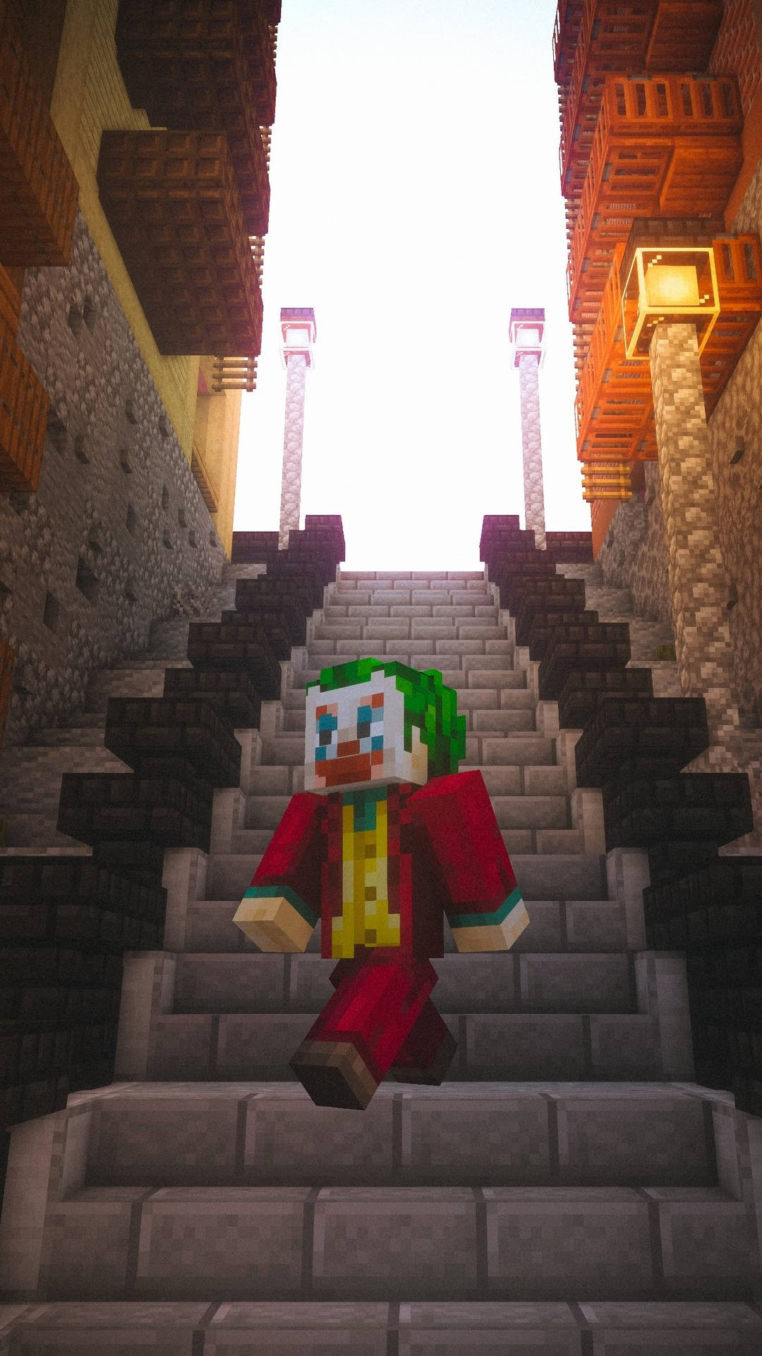 Joker Mob Personage Minecraft Iphone Achtergrond
