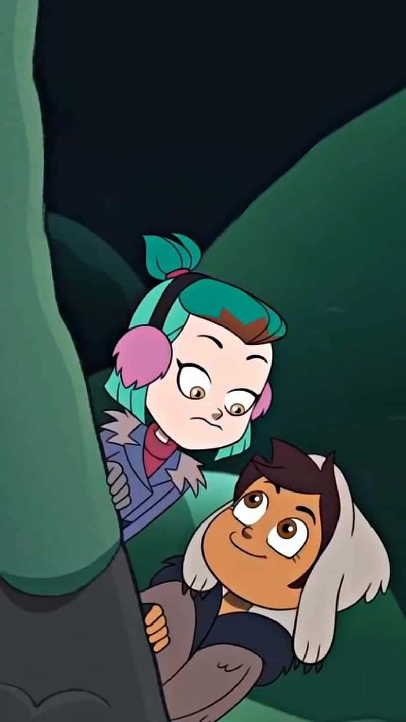 Personajes Animados Lumity Asomándose Fondo de pantalla