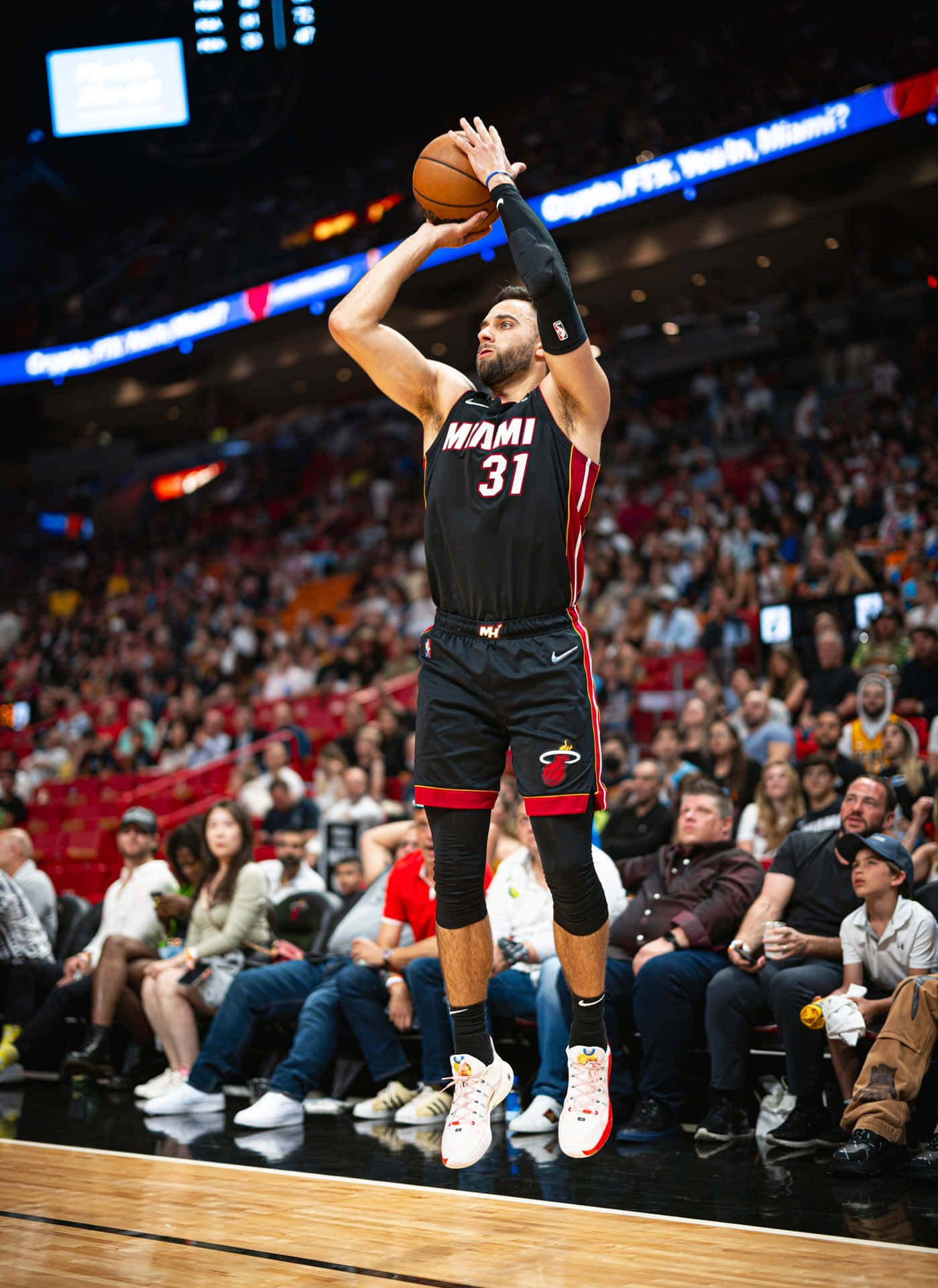 Miami Heat Koripalloilija Vapaaheitto Taustakuva