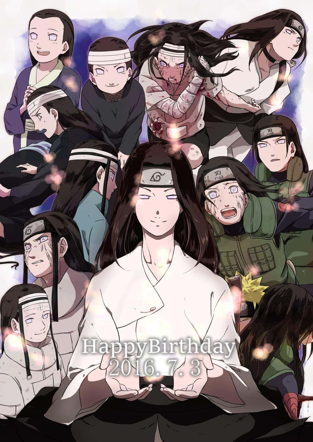 Divertentecollage Di Neji Hyuga Sfondo