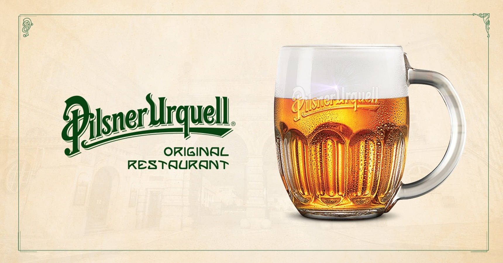 Vis et billede af Pilsner Urquell. Wallpaper