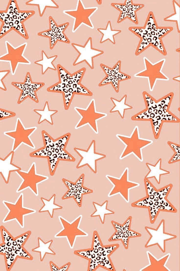 Latar Belakang Bintang Pola Preppy Wallpaper