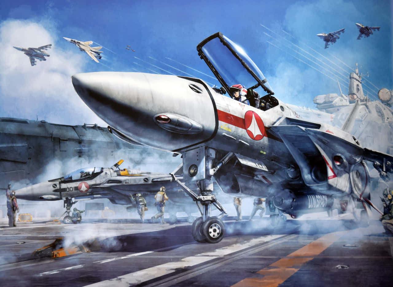 Juntese À Força De Defesa Galáctica Robotech. Papel de Parede