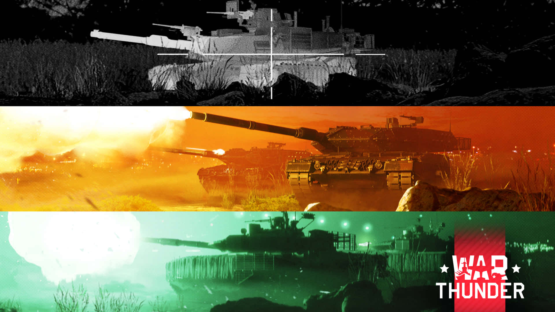 War Thunder Triptychon Panzer Wallpaper