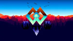 Gunung Dengan Burung Terbang Di Atasnya Wallpaper