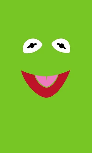 Estetisk Minimalistisk Kermit Smilende Wallpaper