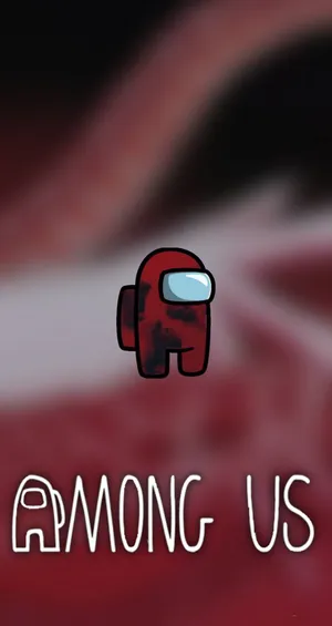 Among Us Aesthetic Rood In Vuil Wallpaper