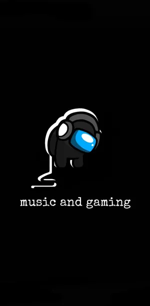 Amongus Schwarze Musik Und Gaming Wallpaper