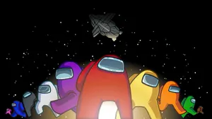 Den perfekte Among Us tegn Tapet Wallpaper