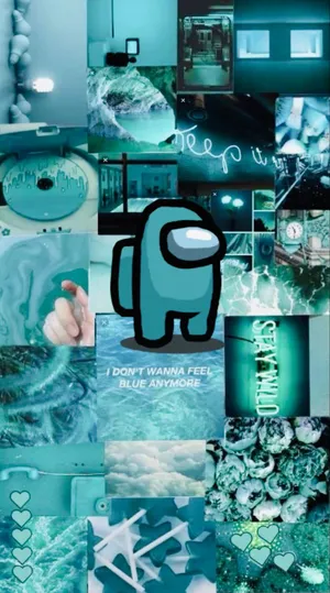 Iphone Verde-azulado Escuro Wallpaper