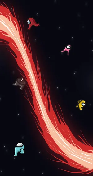 Amongus Galaxie Digitale Kunstwerk Porträt Wallpaper