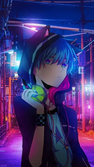 Animejunge In Futuristischer Stadt. Gutes Pfp. Wallpaper