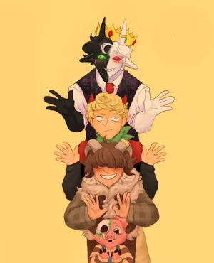 Bench Trio Ranboo, Tubbo og TommyInnit geometriske tapet: Wallpaper