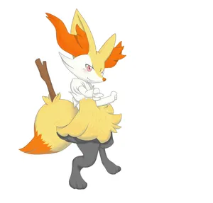 Braixen Pokemon Illustratie Wallpaper