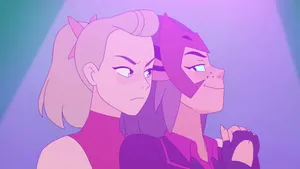 Catradora, et dynamisk duo af Adventure Time Wallpaper