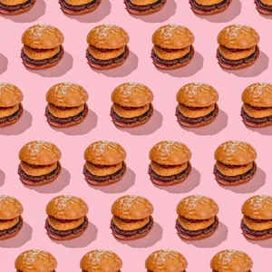Crusty Burger Mønsterdesign Wallpaper