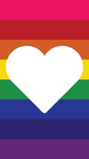 Sötlgbt Regnbågsflagga Med Hjärta. Wallpaper
