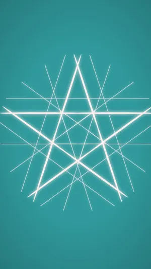 Cyan Star Linjer Wallpaper