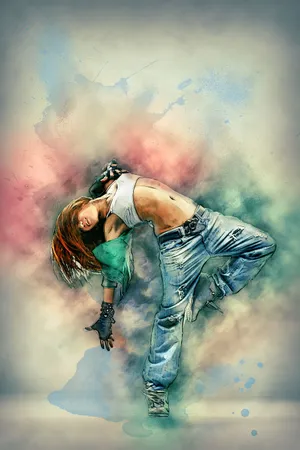 Tanzposevektorgrafik Wallpaper