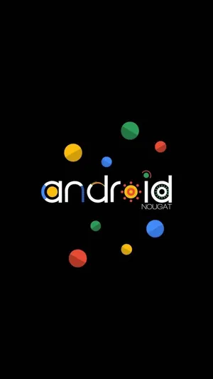 Donker Android Nougat Illustratie Wallpaper
