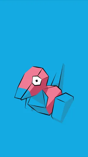 Dave2d Cyan Porygon. Wallpaper