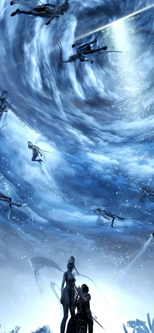 Træd ind i en magisk verden med Final Fantasy på iPhone. Wallpaper