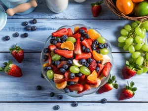 Obstsalatmit Currybeeren Wallpaper