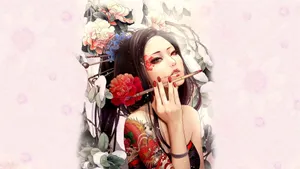 Geishahd Tattoo Design: Geisha Hd-tatuering-design. Wallpaper