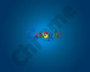 Google Chrome Dalam Bayangan Biru Wallpaper