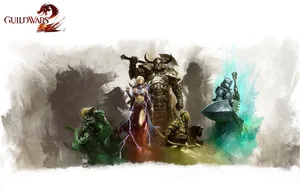 Abstrak Abu-abu Guild Wars 2 Wallpaper