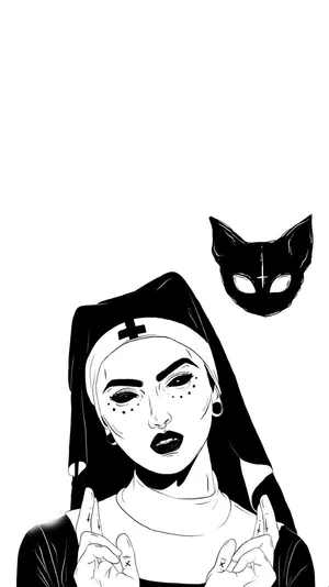 Halloween Æstetisk Pige 750 X 1336 Wallpaper