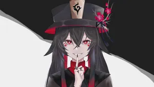 Hu Tao Segno Di Silenzio Wallpaper