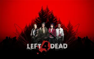 Left 4 Dead Gioco Nero E Rosso Wallpaper
