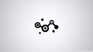 Schwarzemoleküle Minimalistisch Abstrakt Wallpaper