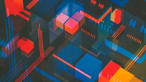 Minimalistisk abstrakt luftfoto af bygningers tapet. Wallpaper