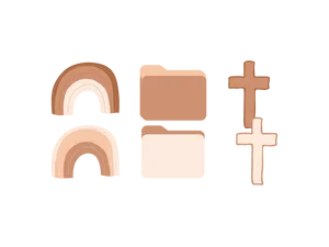 Desktop Estetika Netral Yang Lembut Dan Tenang Wallpaper