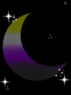 Halvmånen med nonbinær stolthedsflag Wallpaper