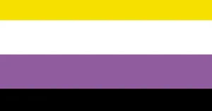 Mønsterskilt med vandret Nonbinary Kønspride flag Wallpaper
