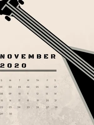 Kalender November 2020 Gitar Wallpaper