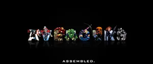 Enkel Svart Marvel Avengers Tekst Kunst Wallpaper